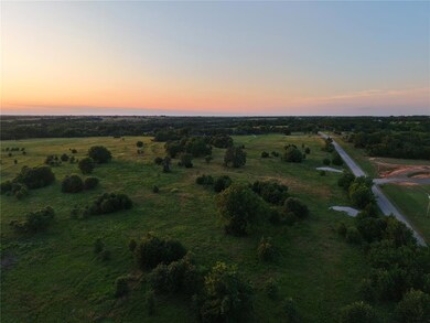 Aerial view at dusk of a rural view