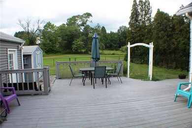 Large Trex deck and the concrete back porch is und
