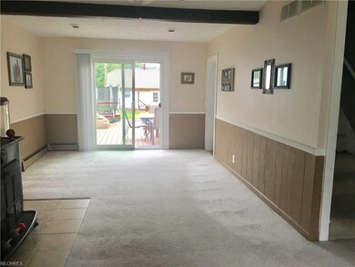 Dining room open to the second living room.  Slidi