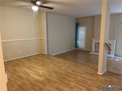 Dining Room/Living Room with fireplace