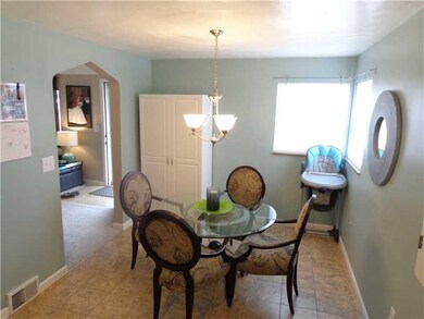 Dining Room. Dining area off of kitchen. Pantry un