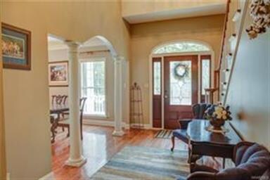 View of spacious foyer from the Great room.