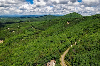 Bird's eye view of a mountain backdrop
