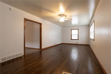 Recently refinished hardwood floors.