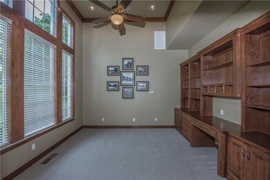 Executive Study with tons of built ins and pocket 
