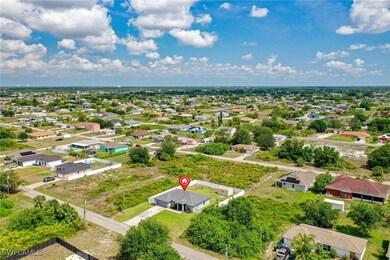 Aerial view of residential area