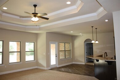 Open floor plan with living/breakfast and kitchen