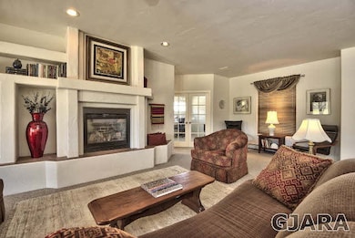 Custom built-ins and lovely gas fireplace.