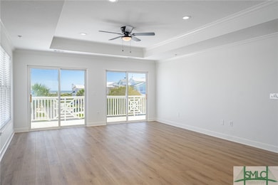 Living Room Located on Upper Level with Ocean View