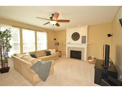 Family Room. New carpet in family room & fireplace make this room nice & cozy.