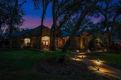 Front of the Home at Dusk with Landscape Lighting