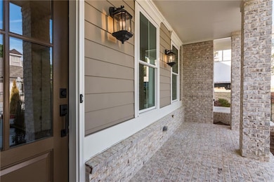 Covered patio when walking up to your front door p