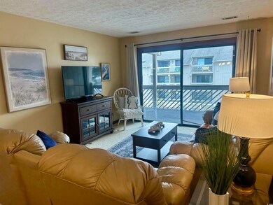 Living area with visible vents, carpet, and a text