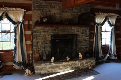 Close-up Of The Beautiful Hand-Layed Stone Fireplace