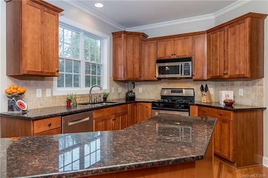 Kitchen with large island and lots of storage!