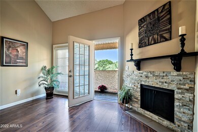 Stacked Stone Fireplace