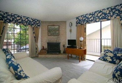 Living room with fireplace.