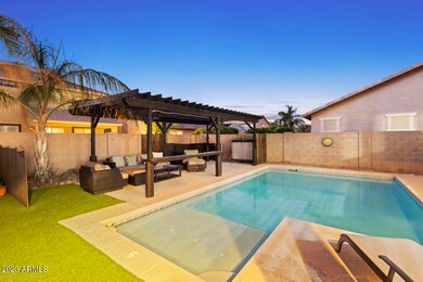 Twilight pool view