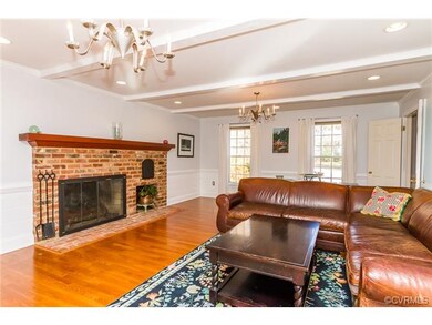 Family Room with gas fireplace.