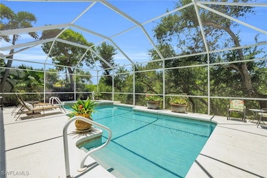 View of pool with a lanai and a patio area