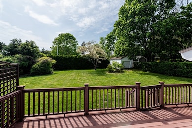 Rear deck over looking the yard