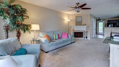 Open floor plan! You can see all the way into the dining room and kitchen.