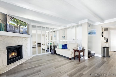 The neutral colors and natural light throughout th
