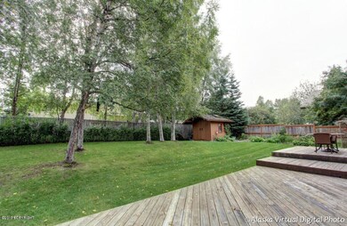 Nicely landscaped backyard