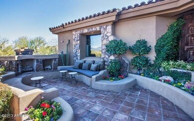 Front patio with fireplace