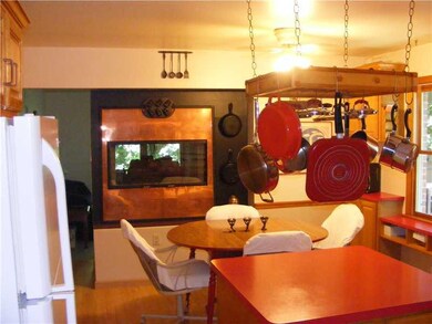 Kitchen. Note Copper Covered see through Gas or Lo
