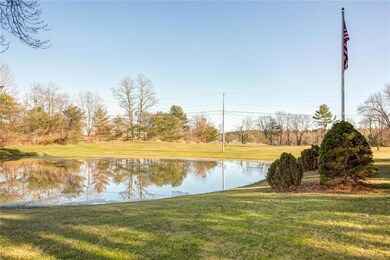 Pond in front of propery