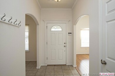 Inviting entry greets your guests, flanked by twin
