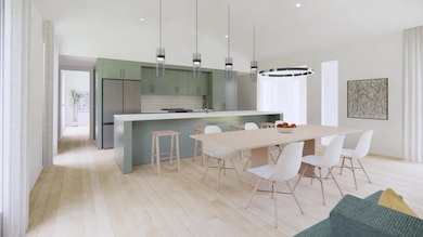 Kitchen - Green Cabinets