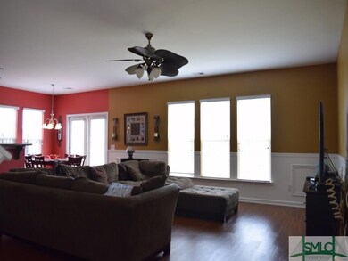 Great room is large enough for sectionals without 