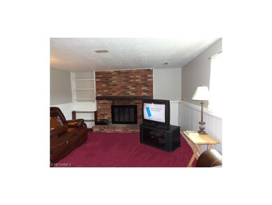The brick wooodburner fireplace accents the lower 