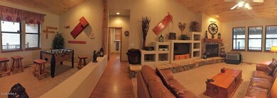 Great Room Fireplace & Game Room