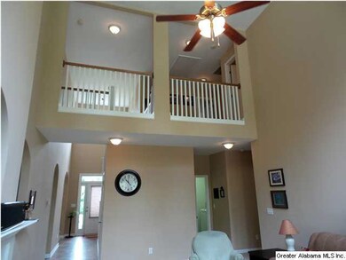 Second floor hallway overlooks the two-story great