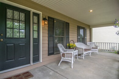 Expansive covered front porch