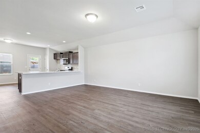 Open concept kitchen/living!