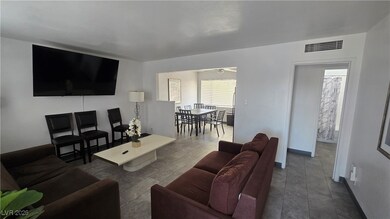 Living room with baseboards