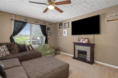 Light-filled living room has space to relax!