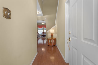 Entry hall with beautiful wood floors