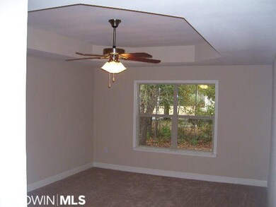 Trey Ceiling with Ceiling Fan in Master Bedroom