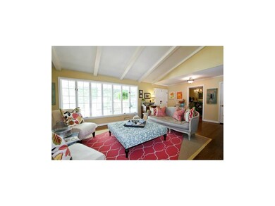 Vaulted living room