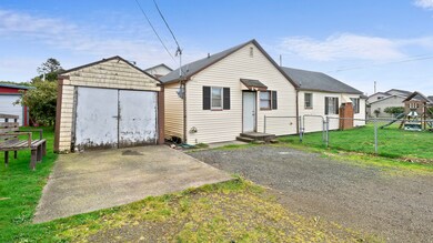 Side of home and garage