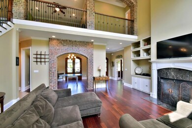 Living Room with real hardwood floors, granite gas