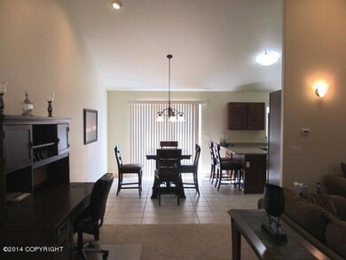 Dining, kitchen from living