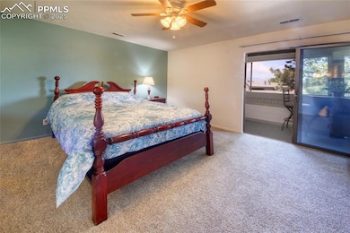 Mountain view!  Glass doors open to the balcony.