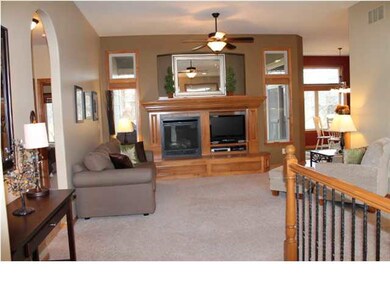 High ceilings and beautiful wood work.