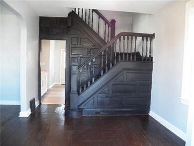 Entry way staircase has been painted